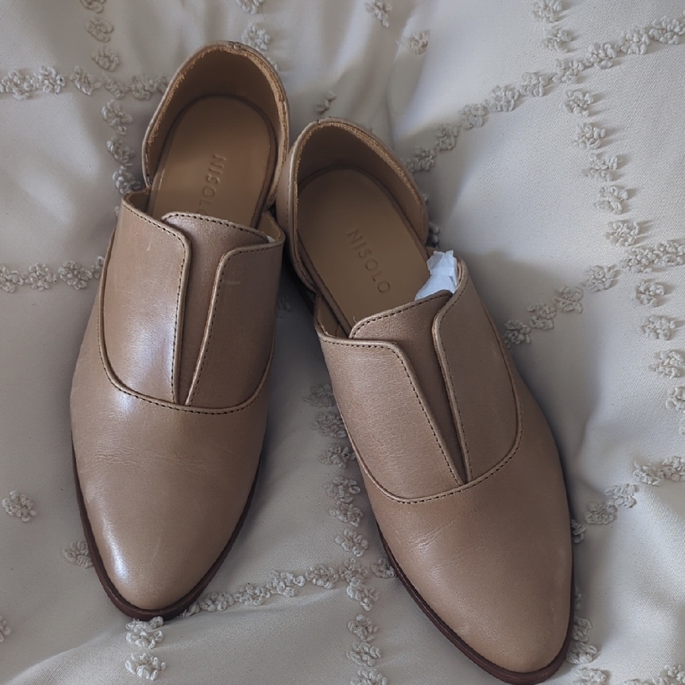 Nisolo Tan Minimalist Leather Flats